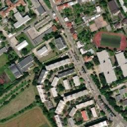 Satellite imagery of [Kroměříž] hospital chimney, CZ