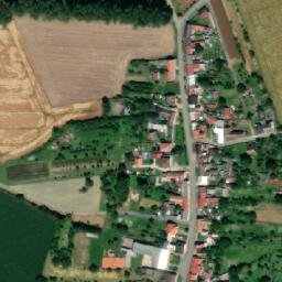 Satellite imagery of [Kurovice] church t., CZ