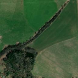 Satellite imagery of [Budětice] church t., CZ