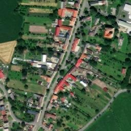Satellite imagery of [Kurovice] church t., CZ