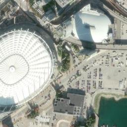 Vue satellite BC Place