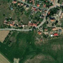 Satellite imagery of [Budišov u Třebíče] church t., CZ