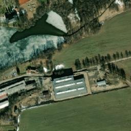 Satellite imagery of [Počátky] church & outlook t., CZ