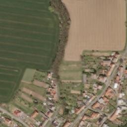 Satellite imagery of [Pačlavice] church t., CZ