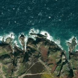 Satellite imagery of Rouge Nez Point, JE