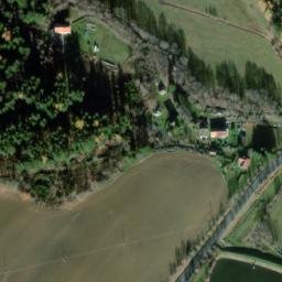 Satellite imagery of [Velhartice] cemetry church t., CZ