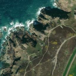 Satellite imagery of Rouge Nez Point, JE