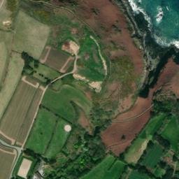 Satellite imagery of Gatehouse Ruins and World War II Bunker, JE