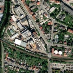 Satellite imagery of [Strakonice-Nové Strakonice] heat plant chimney, CZ