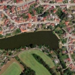 Satellite imagery of [Žirovnice]castle outlook t., CZ