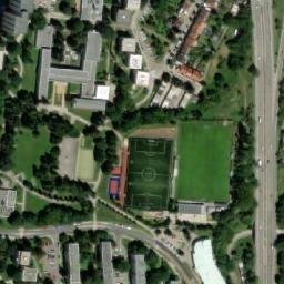 Satellite imagery of Lachema [Brno-Řečkovice] factory chimney, CZ