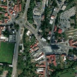 Satellite imagery of [Slušovice] church t., CZ
