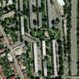Satellite imagery of Lachema [Brno-Řečkovice] factory chimney, CZ