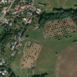 Satellite imagery of [Hvozdná] church t., CZ