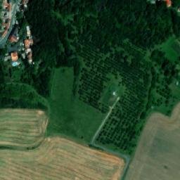 Satellite imagery of [Veverské Knínice] church t., CZ