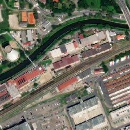 Satellite imagery of Bata's scyscraper [Zlín] outlook t., CZ