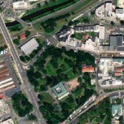 Satellite imagery of Bata's scyscraper [Zlín] outlook t., CZ