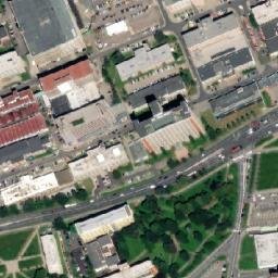 Satellite imagery of Bata's scyscraper [Zlín] outlook t., CZ