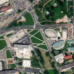 Satellite imagery of Bata's scyscraper [Zlín] outlook t., CZ