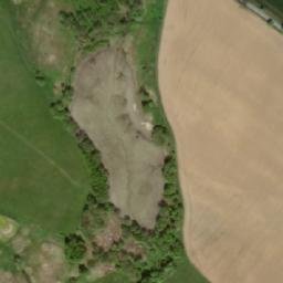 Satellite imagery of [Panské Dubenky] church t., CZ