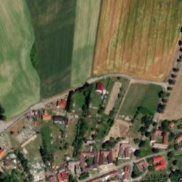 Satellite imagery of [Popelín] church t., CZ