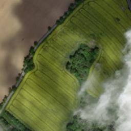 Satellite imagery of [Panské Dubenky] church t., CZ