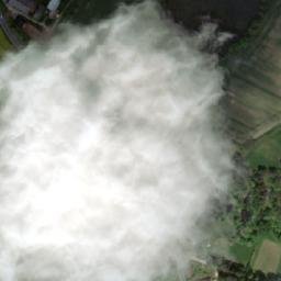 Satellite imagery of [Panské Dubenky] church t., CZ