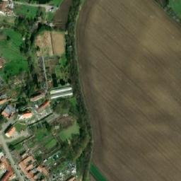 Satellite imagery of [Komořany na Moravě] church t., CZ