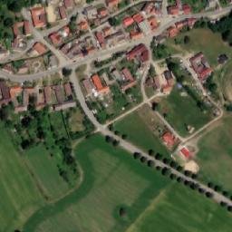 Satellite imagery of [Popelín] church t., CZ