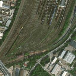 Satellite imagery of [Brno-Husovice] former textil factory chimney, CZ
