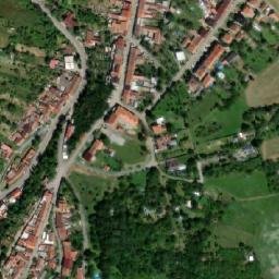 Satellite imagery of [Pozořice] church t., CZ
