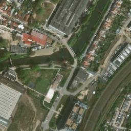 Satellite imagery of Zbrojovka [Brno-Zábrdovice] former factory chimney, CZ