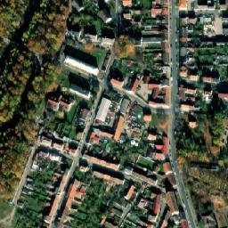 Satellite imagery of Platan [Protivín] brewery chimney, CZ