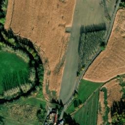 Satellite imagery of Platan [Protivín] brewery chimney, CZ