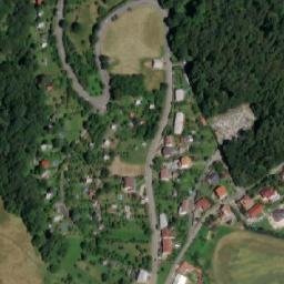 Satellite imagery of [Žlutava] church t., CZ