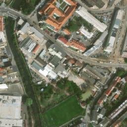 Satellite imagery of Zbrojovka [Brno-Zábrdovice] former factory chimney, CZ