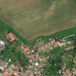 Satellite imagery of [Žlutava] church t., CZ