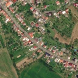 Satellite imagery of [Žlutava] church t., CZ