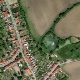 Satellite imagery of [Tvarožná] church t., CZ