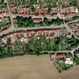 Satellite imagery of [Tvarožná] church t., CZ