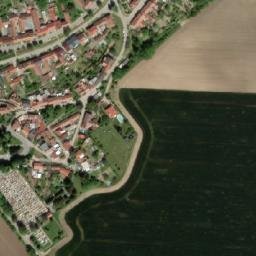 Satellite imagery of [Tvarožná] church t., CZ