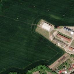 Satellite imagery of [Chvalkovice] church t., CZ
