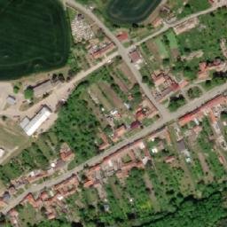 Satellite imagery of [Chvalkovice] church t., CZ
