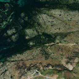 Satellite imagery of Corbière Point, JE