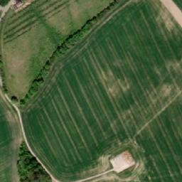 Satellite imagery of [Chvalkovice] church t., CZ