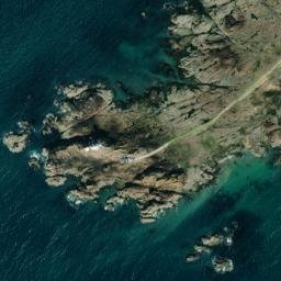 Satellite imagery of Jument Rock, JE