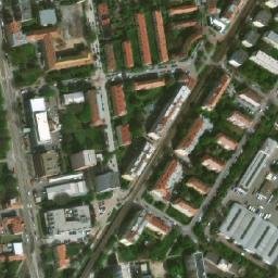 Satellite imagery of Bauhaus advertising tower, CZ