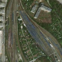 Satellite imagery of Bauhaus advertising tower, CZ