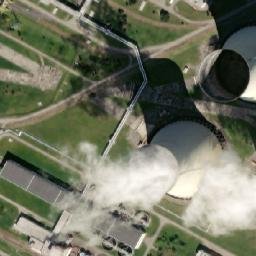 Satellite imagery of [Temelín] nuclear power plant cooling t. SW, CZ