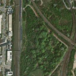 Satellite imagery of Bauhaus advertising tower, CZ